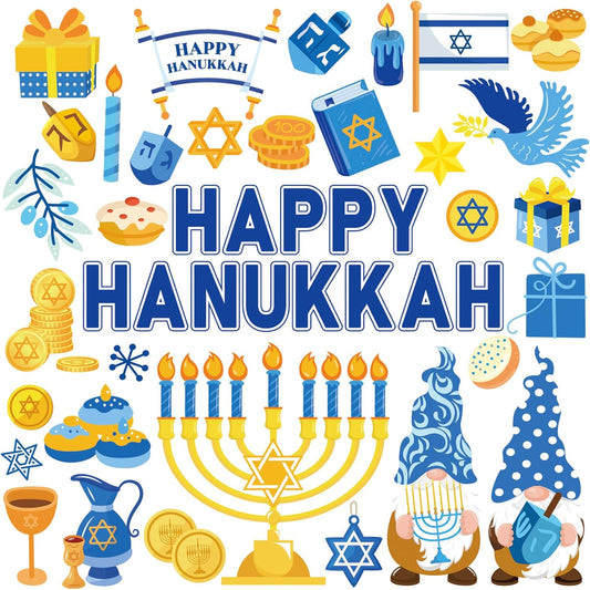 33 Piezas Happy Hanukkah Fridge Magnet