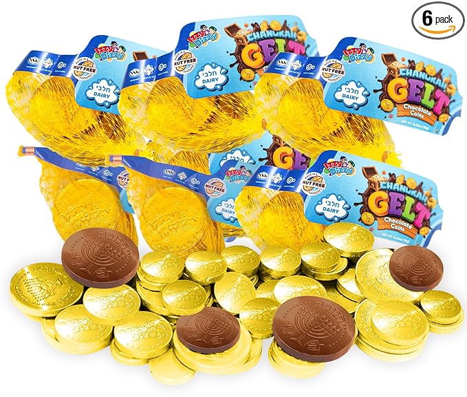 Izzy 'n' Dizzy Hanukkah Gelt Coins Chocolate