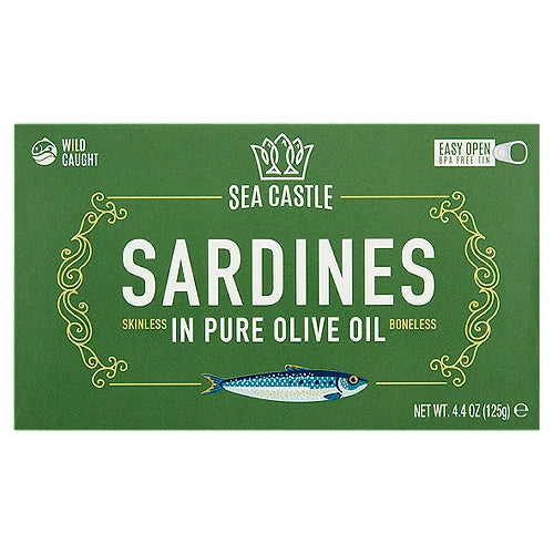 Sea Castle Sardines Skinless Boneless in Olive Oil 4.4 Oz