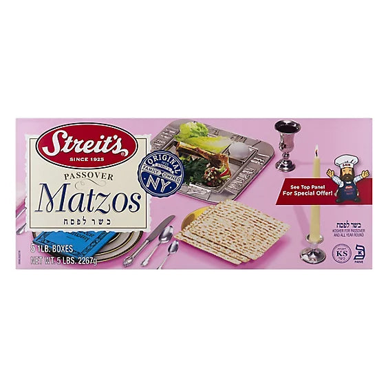 Streit's Matzo, Kosher for Passover Matzoh Crackers, 5 Lbs