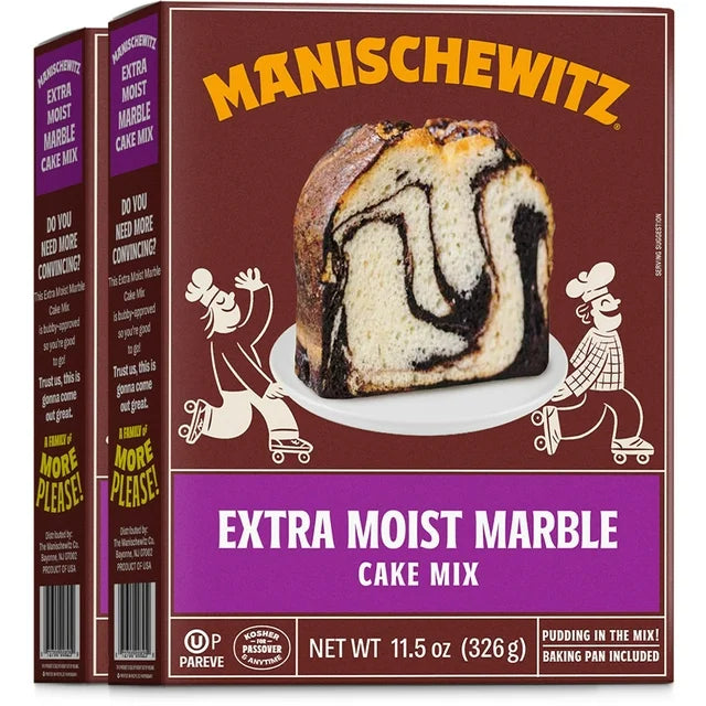 Manischewitz Extra Moist Marble Cake Mix 11.5oz - 2 Pack (P)