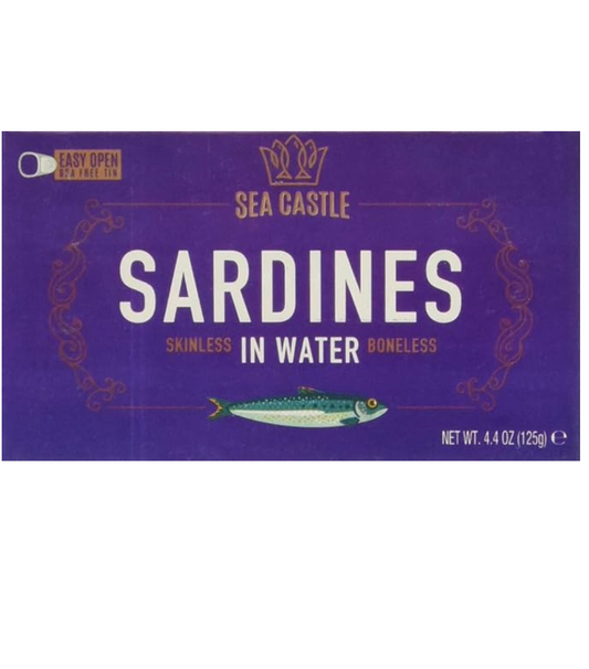 Sea Castle Skinless/Boneless Sardines In Water, 4.4 Oz