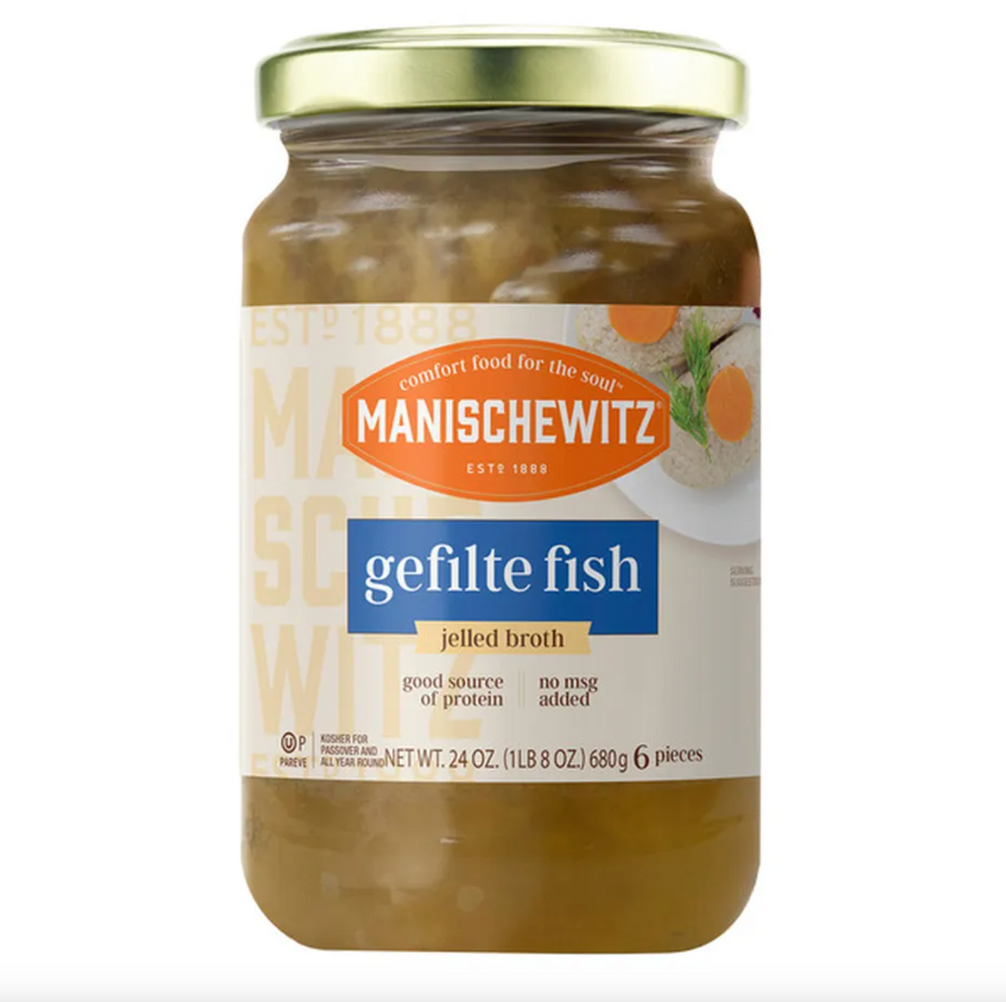 Manischewitz Gefilte Fish, in Jelled Broth - 24oz